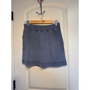 Aerie - Ribbed Knit Mini Skirt Blue Elastic Waist Casual‎ Lounge Size Small